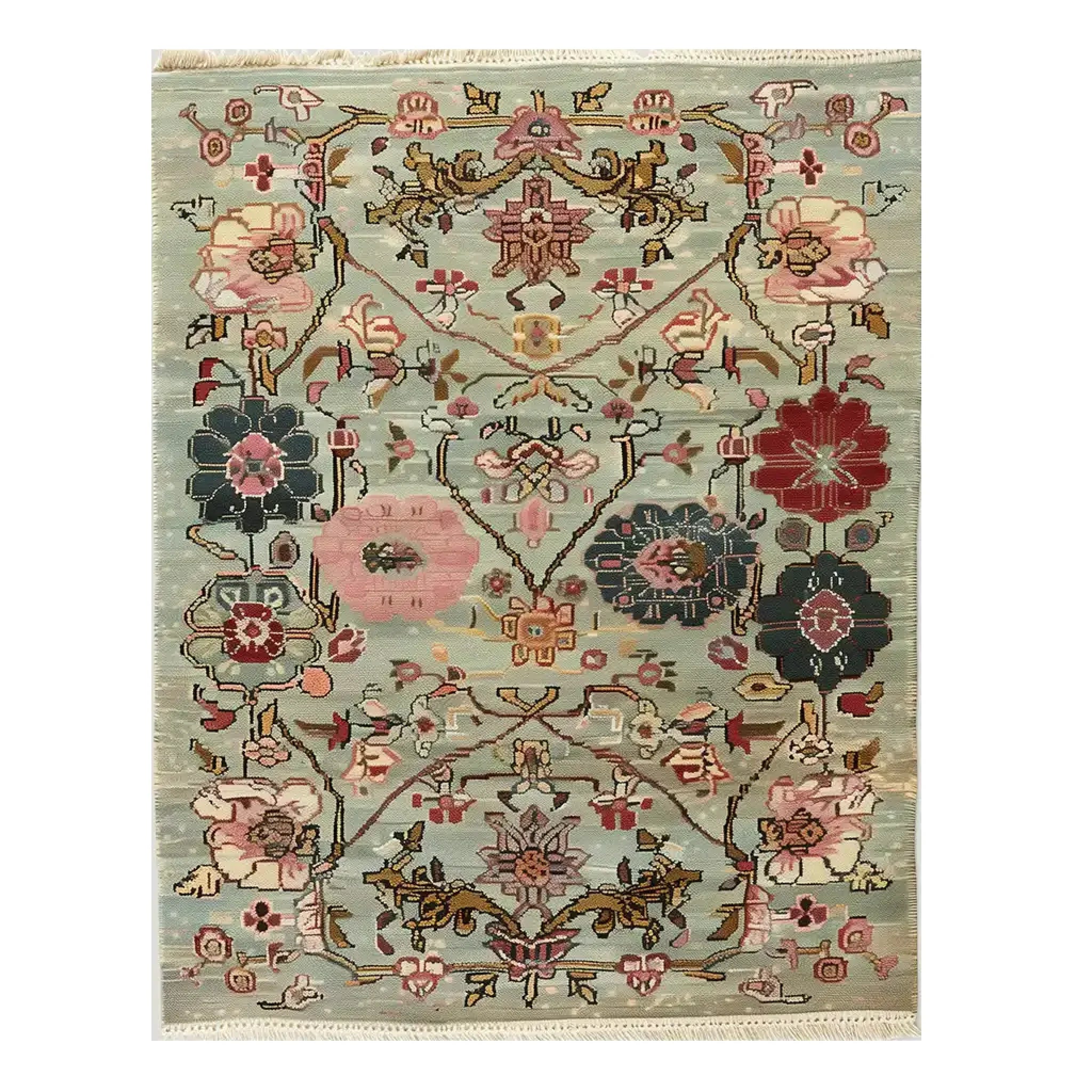 Eternal Bloom Knotted Wool Rug