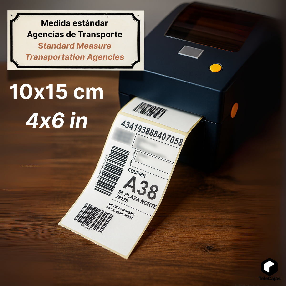 1000 Etiquetas Térmicas 10x15 cm (4x6') en Rollo Adhesivas para Mensajerias | Pack de 1000 pegatinas (4 rollos de 250)