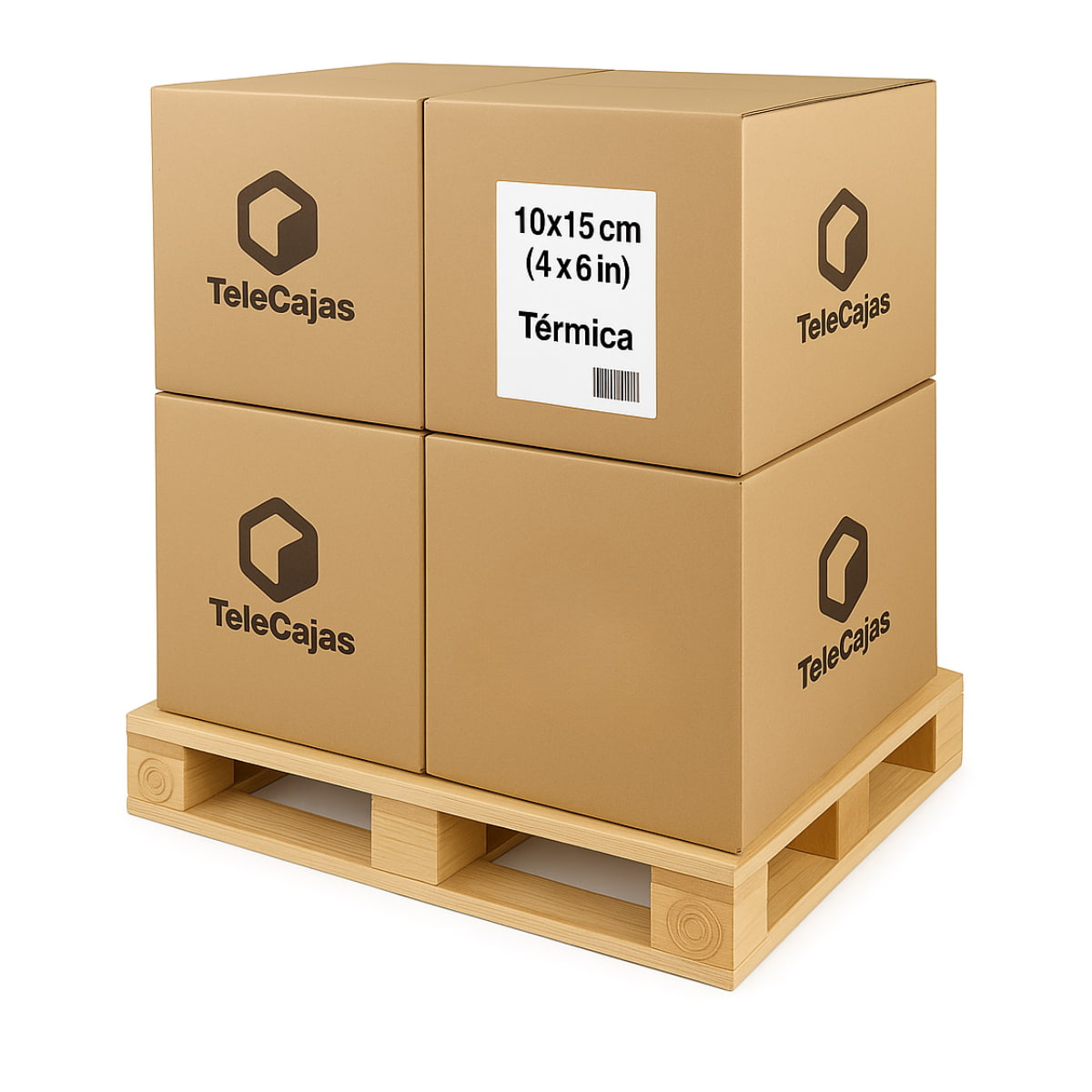 1000 Etiquetas Térmicas 10x15 cm (4x6') en Rollo Adhesivas para Mensajerias | Pack de 1000 pegatinas (4 rollos de 250)
