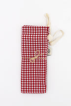 Panera pan de barra cuadros vichy rojo