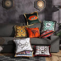 European Horse Luxury Fringed Velvet Double-sided Print Throw Pillow Cover
