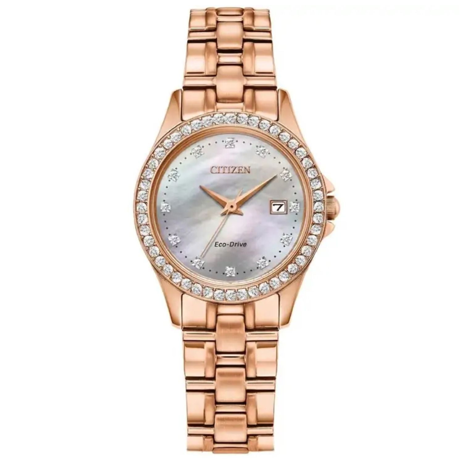 Citizen Diamond-Set Eco-Drive Watch — Rose Gold