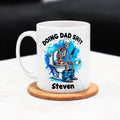 Personalizada Haciendo mierda papá Cráneo humorística 11 oz 15 oz Taza de café de cerámica blanca con nombre Día del Padre Cumpleaños Regalo para papá Familia