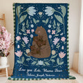 Manta personalizada Mamá Osa Love You Lots Floral Soft Throw con 1-6 nombres y texto Home Decor Día de la Madre Cumpleaños Regalo para Mamá Abuela