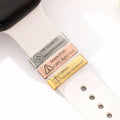 Estetoscopio Cruz Médica Personalizada Caduceo Etiqueta de Identificación de Alerta Médica para Banda de Reloj con Texto Grabado Contacto de Emergencia Regalo para Diabetes Alergia