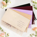 Texto bordado personalizado Bufanda super suave Accesorio de invierno Cumpleaños Regalo de Navidad para la familia Amigos Mujeres