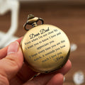 Reloj de bolsillo personalizado Even When I'm Not Close By con texto grabado Regalo de cumpleaños para padre