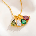 Personalizada Delicado 1-6 Lágrima Birthstone Collar Familia Joyería Día de la Madre Cumpleaños Agradecimiento Regalo para Mamá Abuela