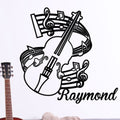 Creativo personalizado Guitarra Nota Música Patrón Metal Signo con Nombre Inicio Pared Decoración Cumpleaños Regalo para Músicos Amantes de la Música