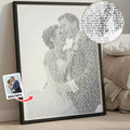 Personalizada Romántica Boda Letras Retrato Lienzo Pintura Día de San Valentín Aniversario Regalo para los amantes Parejas