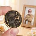 Personalizada We are Always with You Foto Moneda de latón con nombre y fecha Cumpleaños Memorial Day Regalo para la familia amigo