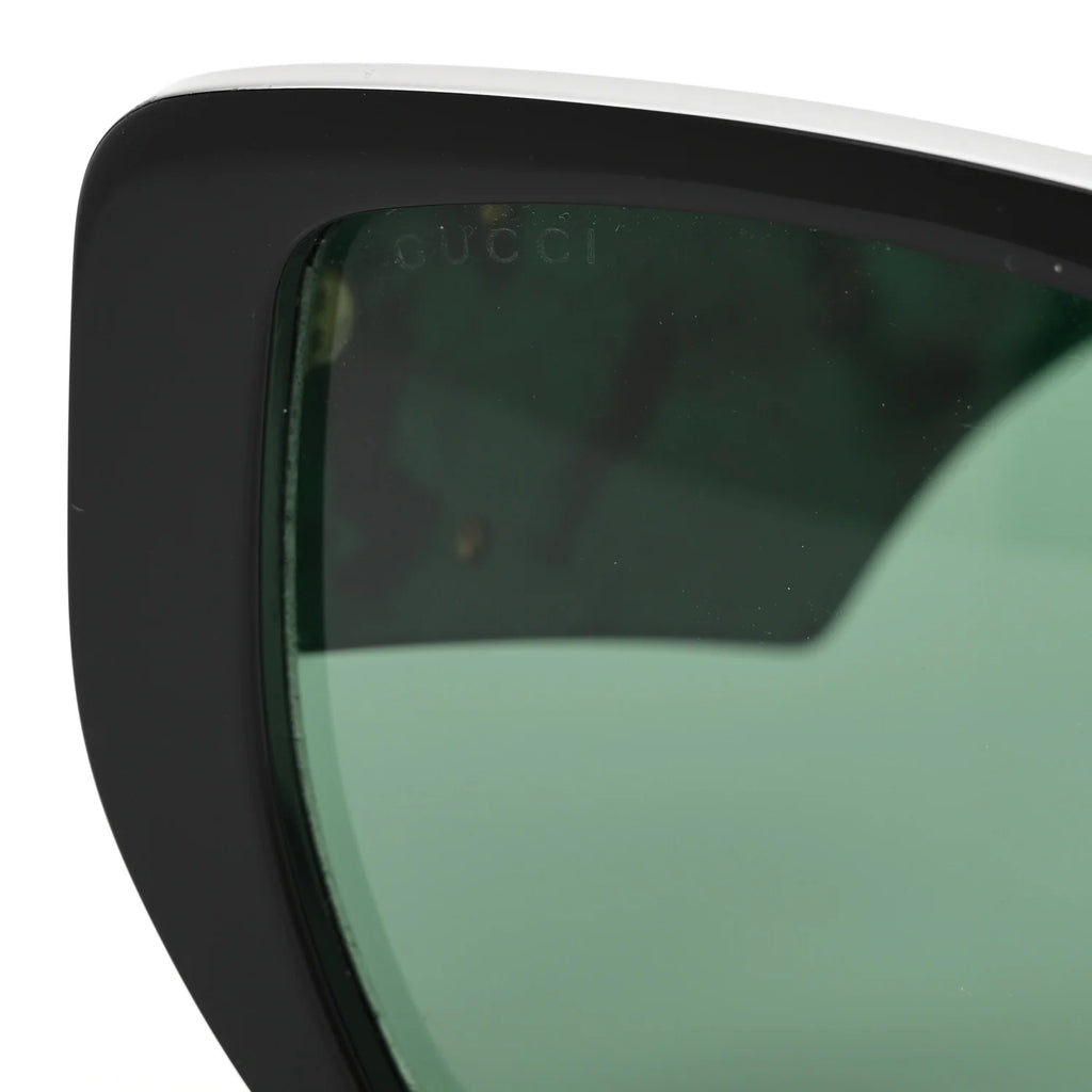 Gucci Acetate Square Frame Sunglasses GG0956S Green Black
