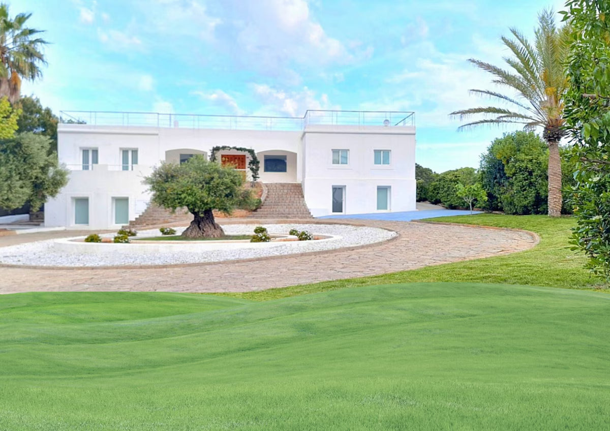 Super Rare 8-Bedroom Luxury Seafront Ibiza Villa with Private Beach, Panoramic Rooftop and Underground DJ Room in Santa Eulalia