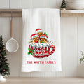 Personalizado 2-20 Hombres de pan de jengibre Taza de cacao Waffle Toalla de cocina con nombre y apellido Regalo de Navidad para los amigos de la familia