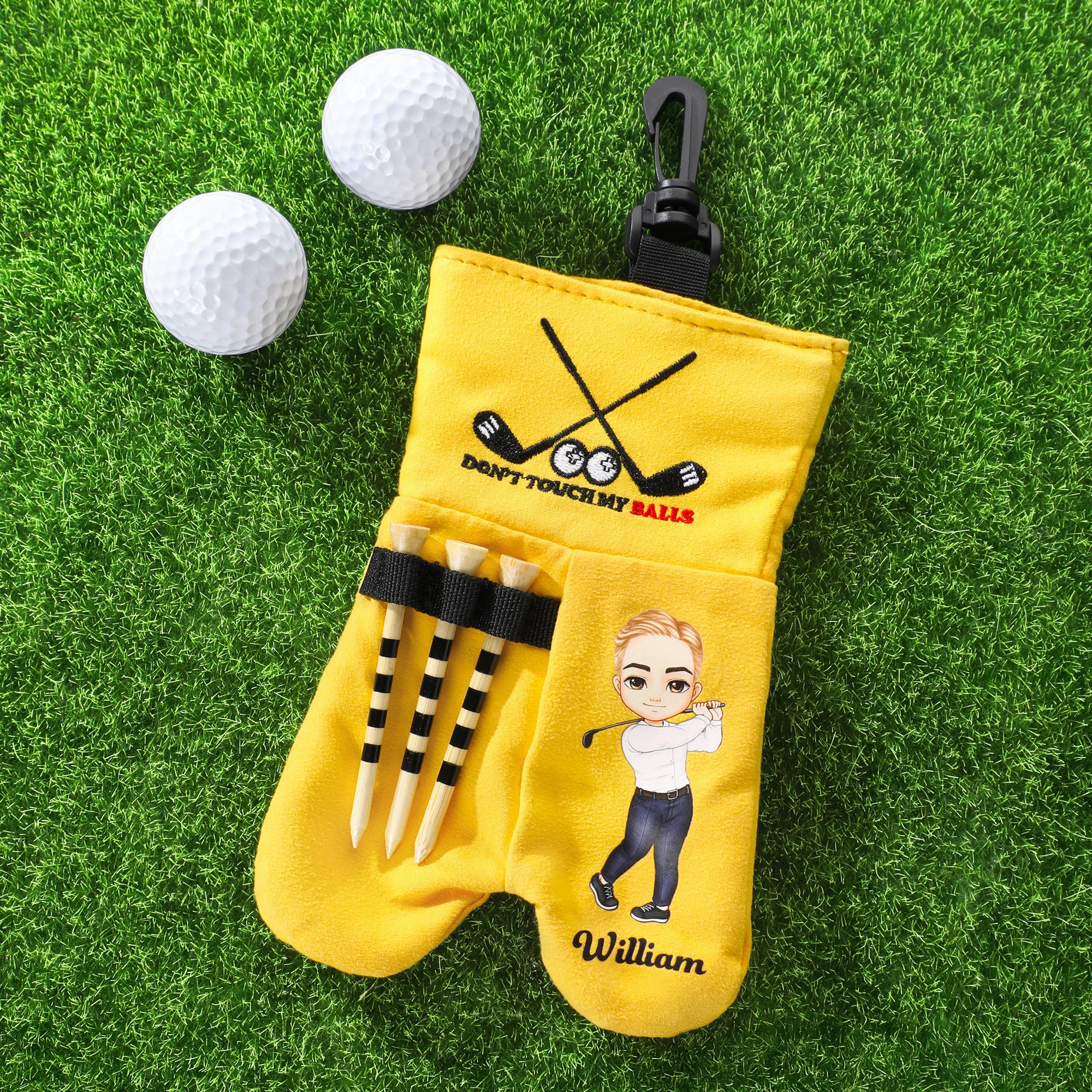 Don't Touch My Balls - Saco de Pelotas de Golf Personalizado con Dibujos Animados