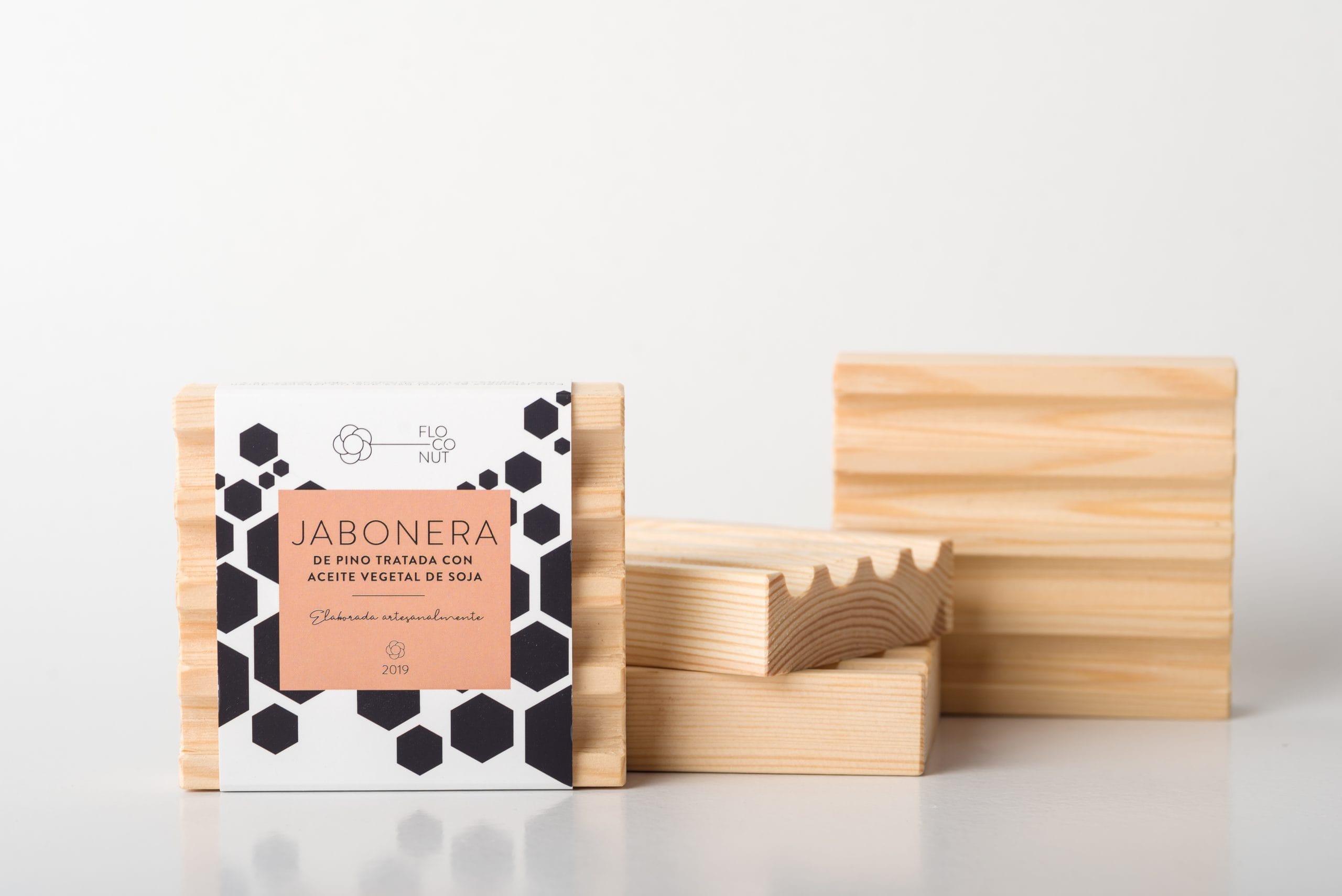 Jabonera individual de madera