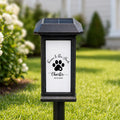 Lámpara solar de jardín personalizada con nombre y texto para perro, gato, mascota, decoración de jardín, regalo conmemorativo y de condolencia para dueños de mascotas.