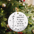 Personalizada Nacimiento Flor Ornamento de Cerámica con Nombre Árbol Decoración Navidad Cumpleaños Regalo para Líder Compañero de Trabajo Amigos