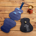 Guitarra Vintage Personalizada Cruz de la Biblia Portapúas de Guitarra de Cuero PU con Nombre y 3 Púas de Guitarra Regalo de Cumpleaños para Guitarristas Amantes de la Música