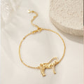 Personalizada Silueta de Caballo Nombre Pulsera Dainty Joyería Equitación Regalo de cumpleaños para el amante del caballo