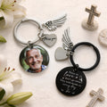 Llavero personalizado ala de ángel con foto de amor y apodo Regalo conmemorativo de condolencia por la pérdida de un ser querido
