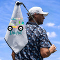 Toalla de golf personalizada con nombre y pinza para colgar Accesorios deportivos Regalo de cumpleaños para jugadores de golf