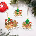Personalizado 1-8 Gingerbread Men Acrylic Ornament with Names Christmas Tree Decor Regalo de Navidad para Niños Familia