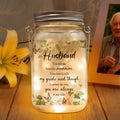 Lámpara de noche personalizada en tarro de cristal con diseño floral de mariposa con apodo y texto Decoración para el hogar Regalo de condolencia por la pérdida de papá Mamá Familia
