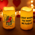 Vela LED a pilas sin llama personalizada con nombre Día de San Valentín Regalo de aniversario para pareja