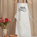 Delantal Personalizado con el Nombre de la Pareja y Bolsillo Delantero Artículos de Cocina Regalo de Cumpleaños de Aniversario para Pareja