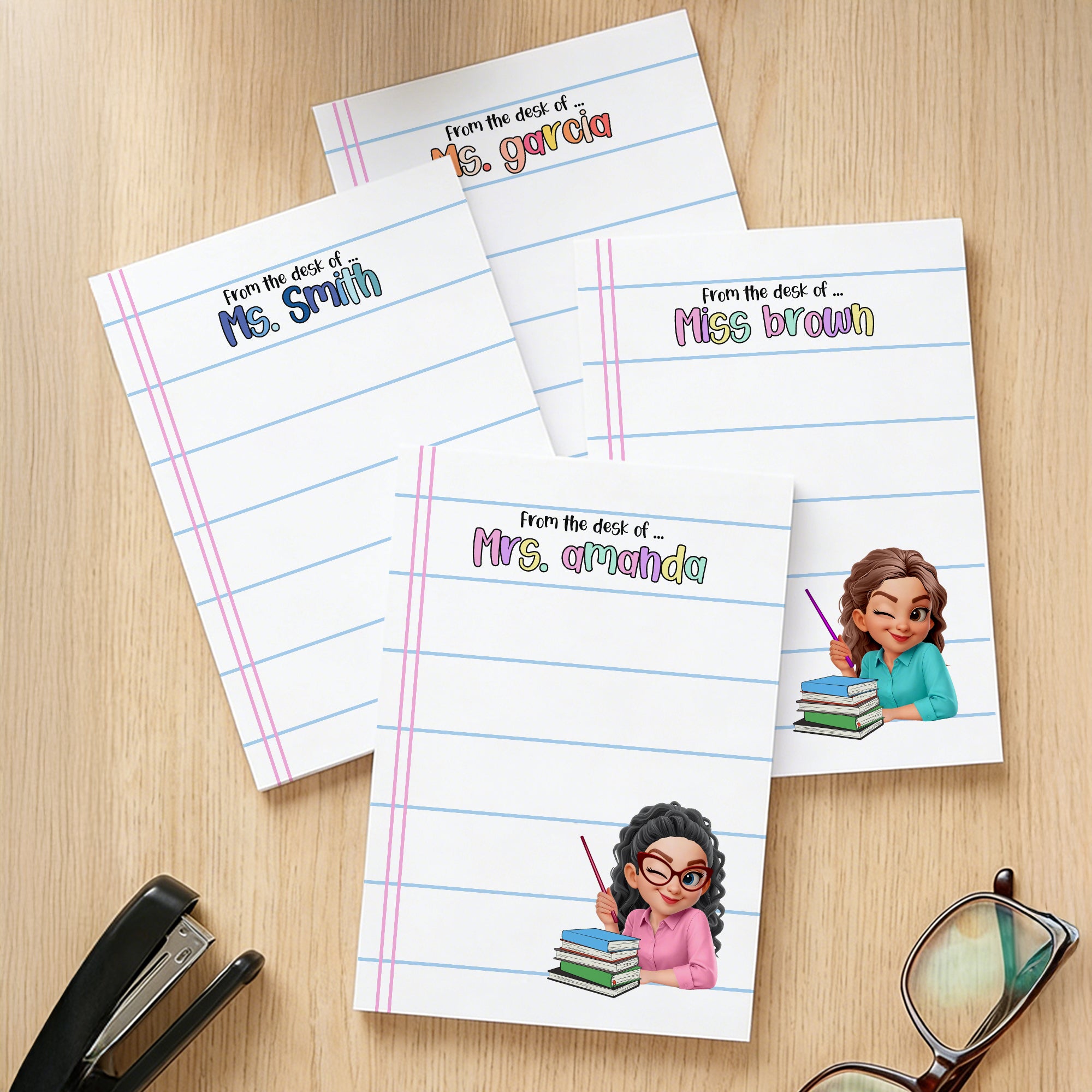 Bloc de notas personalizado con texto y 40/80 páginas en agradecimiento a la profesora Regalo de vuelta al cole para profesores Educadores