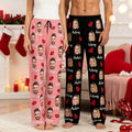 Personalizada Foto Beso Corazón Pijama Largo con Nombre y Cordón Navidad Cumpleaños Regalo para Niños Mujeres Hombres Amantes de las Mascotas