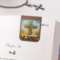 Pintura al óleo personalizada estilo de la flor de la cruz magnética Bookmark Clip con el nombre de cumpleaños de lectura de regalo para los ratones de biblioteca cristiana