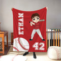 Manta personalizada multicolor con nombre y número para decoración del hogar Regalo de cumpleaños para los amantes del balón