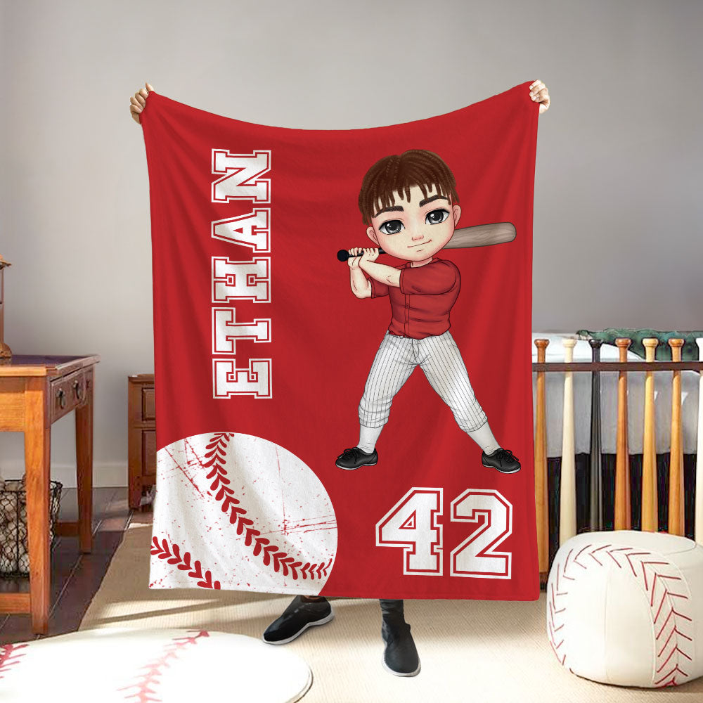 Manta personalizada multicolor con nombre y número para decoración del hogar Regalo de cumpleaños para los amantes del balón