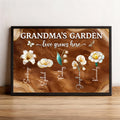 Póster personalizado de flores de nacimiento Cuadro sin marco con 1-16 nombres Decoración del hogar Cumpleaños Día de la madre Regalo para mamá Abuela