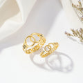 Esposas personalizadas entrelazadas Infinito Anillo con iniciales Día de San Valentín Aniversario Cumpleaños Regalo para Mujer o Hombre Policía Pareja