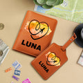 Personalizado frase de viaje de acuarela de cuero de la PU Pasaporte titular de la etiqueta de equipaje con el nombre de accesorios de viaje Regalo de cumpleaños para los amantes de los viajes