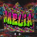 Manta con capucha personalizada estilo graffiti multicolor con nombre Decoración del hogar Regalo de cumpleaños y Navidad para adolescentes Amigos Amantes del graffiti