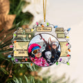 Personalizada de Navidad de luz de la cámara de fotos ornamento de acrílico con el nombre de texto y año de decoración del hogar Regalo de Navidad para la Familia Amigos