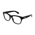 Gucci Logo-Engraved Acetate Eyeglasses — Black