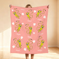 Marsupilami Manta Suave Personalizada con Nombre Decoración del Hogar Regalo de Cumpleaños para Niños | Callie × Marsupilami