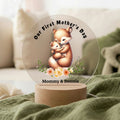 Luz de Noche Acrílica Personalizada con Nombre y Base de Madera para el Primer Día de la Madre Regalo de Cumpleaños para el Día de la Madre para la Nueva Mamá