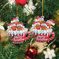 Personalizado 3-6 Gingerbread taza de cacao de doble cara de impresión Adorno de Navidad con nombre Decoración del hogar Feliz Navidad Regalo para amigos de la familia