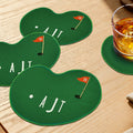 Servilleta de Cóctel Personalizada Pickleball Golf Tenis Elemento con Letra Bordada Set de 4 Regalo de Cumpleaños Decoración de Hogar para Amantes de los Cócteles