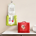 Personalizado Volando Nacimiento Flor Dibujos animados Niña Bolsa de aseo portátil impermeable colgante con nombre y espejo Viaje Cumpleaños Regalo para Mujeres Niñas