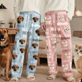 Personalizado Multi-Color Nube de Palabras Cara de la Mascota Foto Suave Pijama Pantalones con Nombre Daily Wear Cumpleaños Regalo para los amantes de las mascotas Amigos