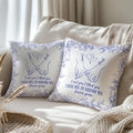 Toile De Jouy Personalizado Cogidos de la Mano Te Sigo Teniendo Funda de Almohada con Nombres Decoración del Hogar Cumpleaños Aniversario Regalo para Pareja Familia