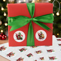 Gorro de Papá Noel Personalizado Pegatinas de Purpurina con Nombre Juego de 2 Regalos Decoración Fiesta de Navidad para Niños Familia Amigos