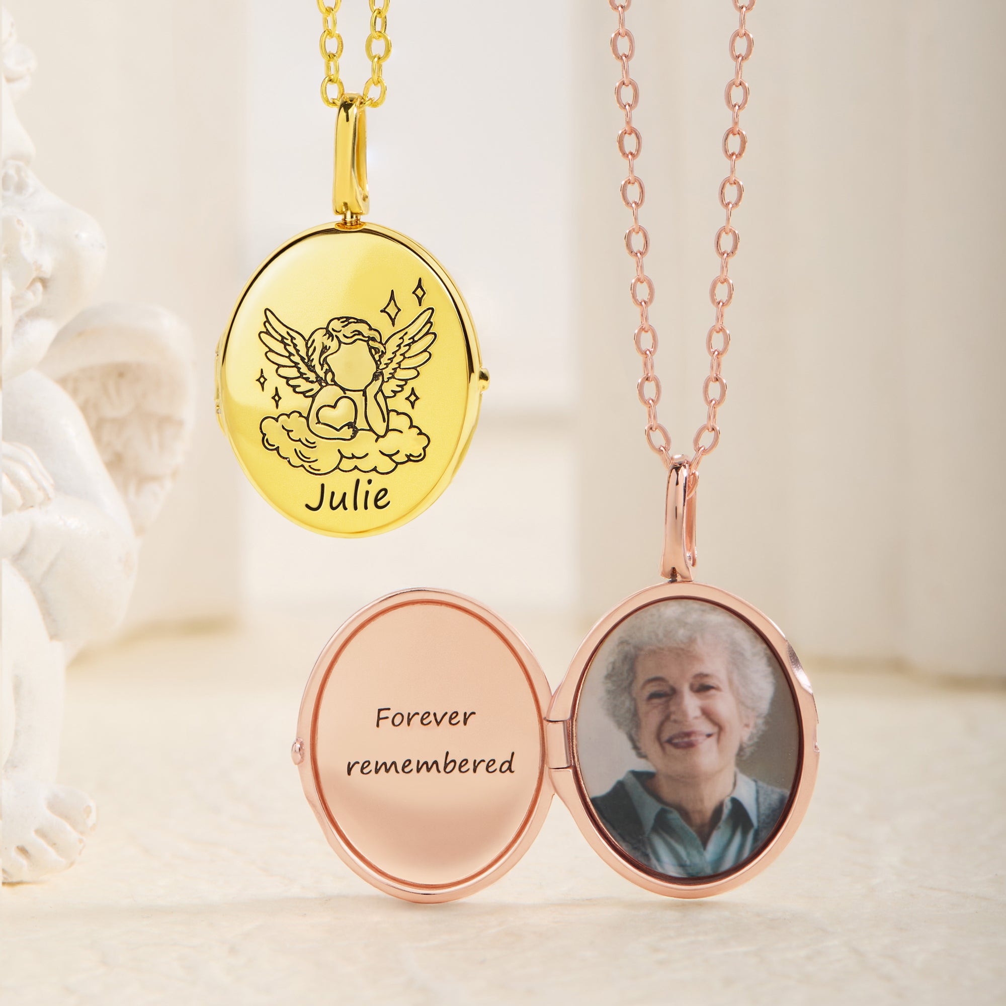 Collar Personalizado con Foto de Angel y Texto para Conmemoración Delicada Joyería Cumpleaños Día de Conmemoración Regalo para Amigos Dueños de Mascotas Familias